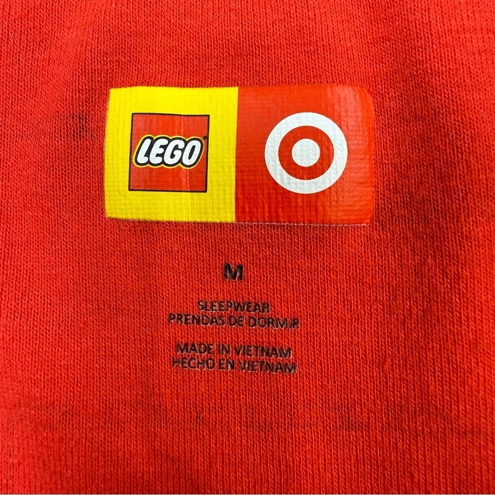 LEGO TARGET Red Stacked Brick Pattern Pajama Set Adult Size Medium - Picture 9 of 11